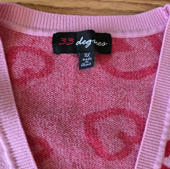 Target Pink Heart Pattern Sweater - Picture 4 of 4
